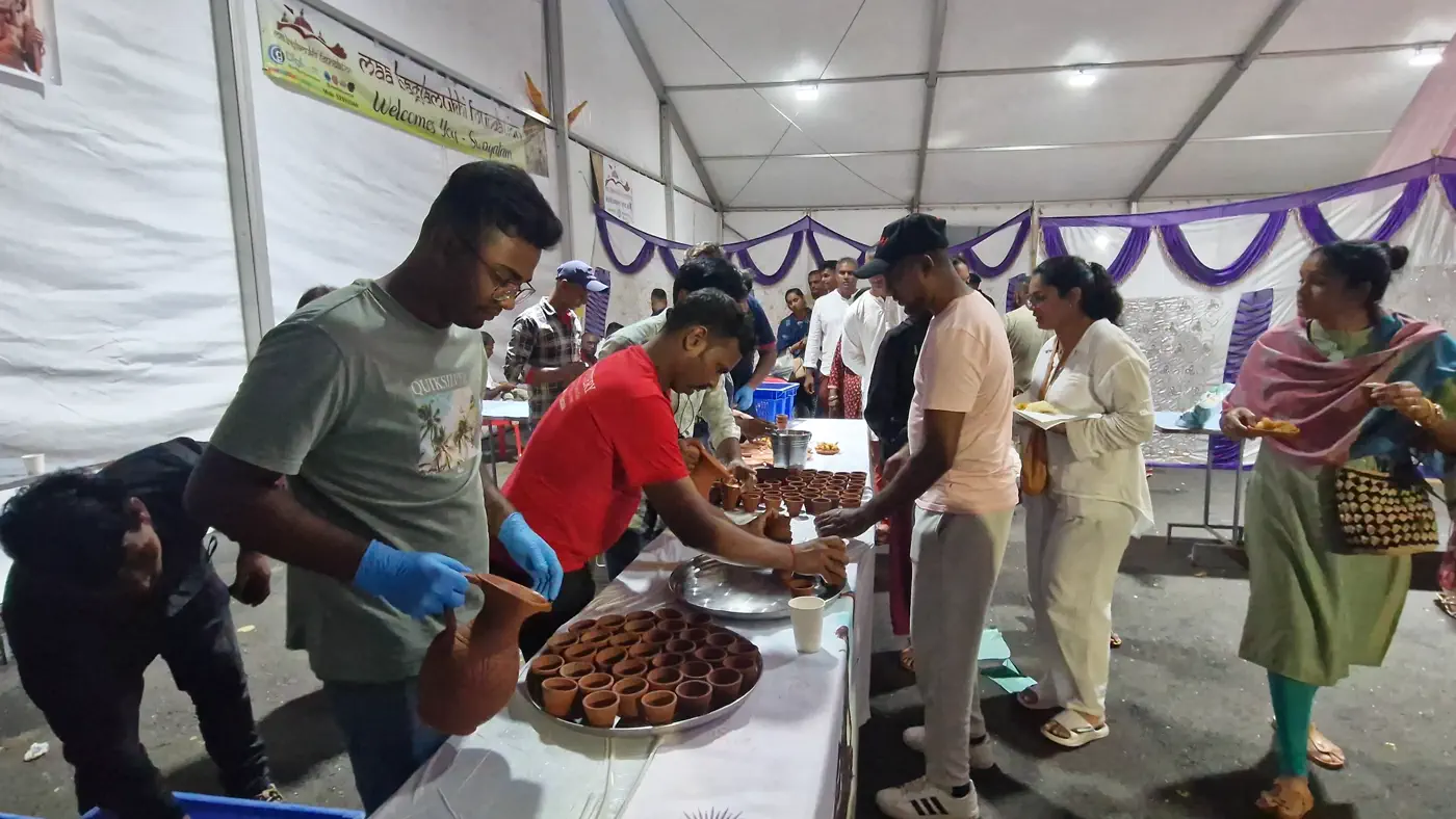 Ram Pottery tea service at Maha Shivratree Mauritius