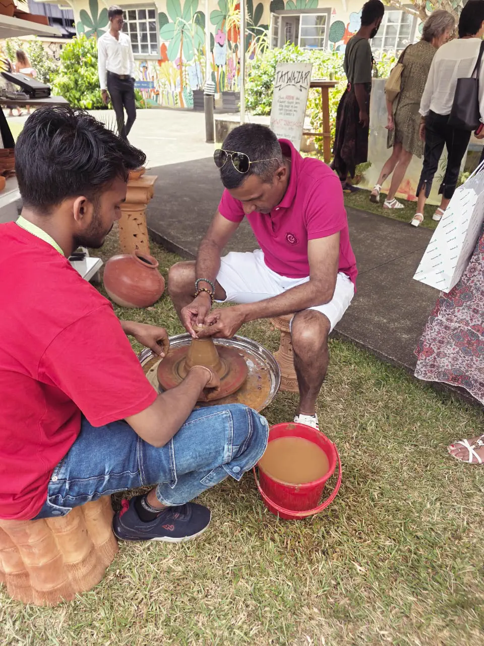 Ram Pottery artisan ceramics event display Mauritius