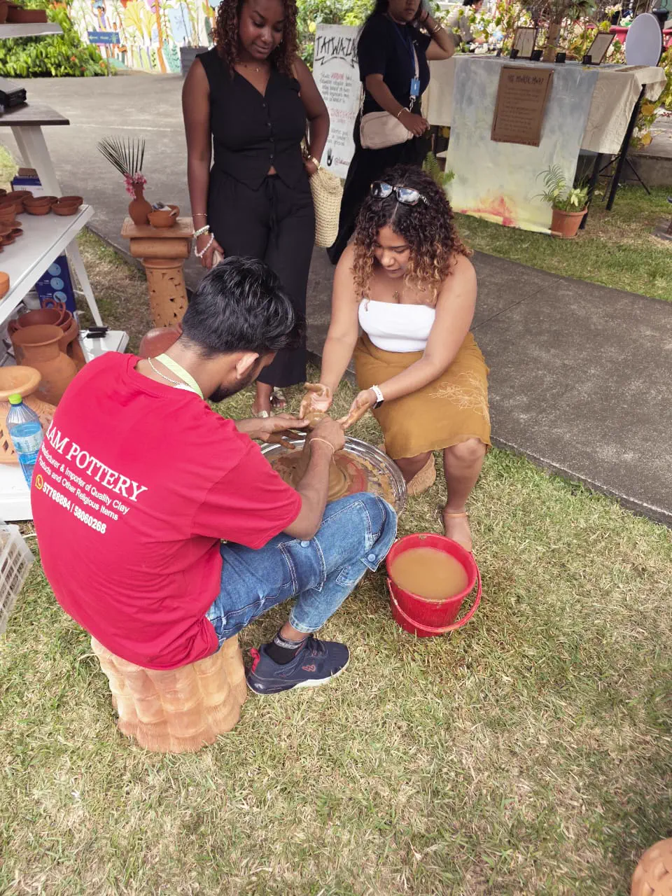 Ram Pottery display at local event in Mauritius