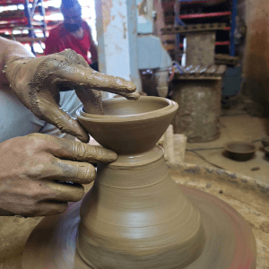 Ram Pottery workshop handcrafted clay process image 1
